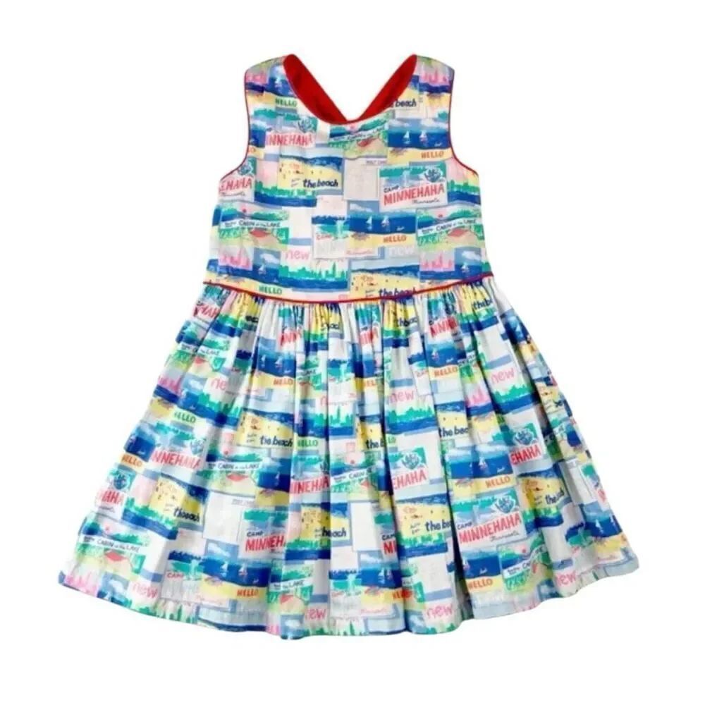 Toddler Girls OshKosh Genuine Kids Minnesota Summer Postcard Dress - Sz 3T